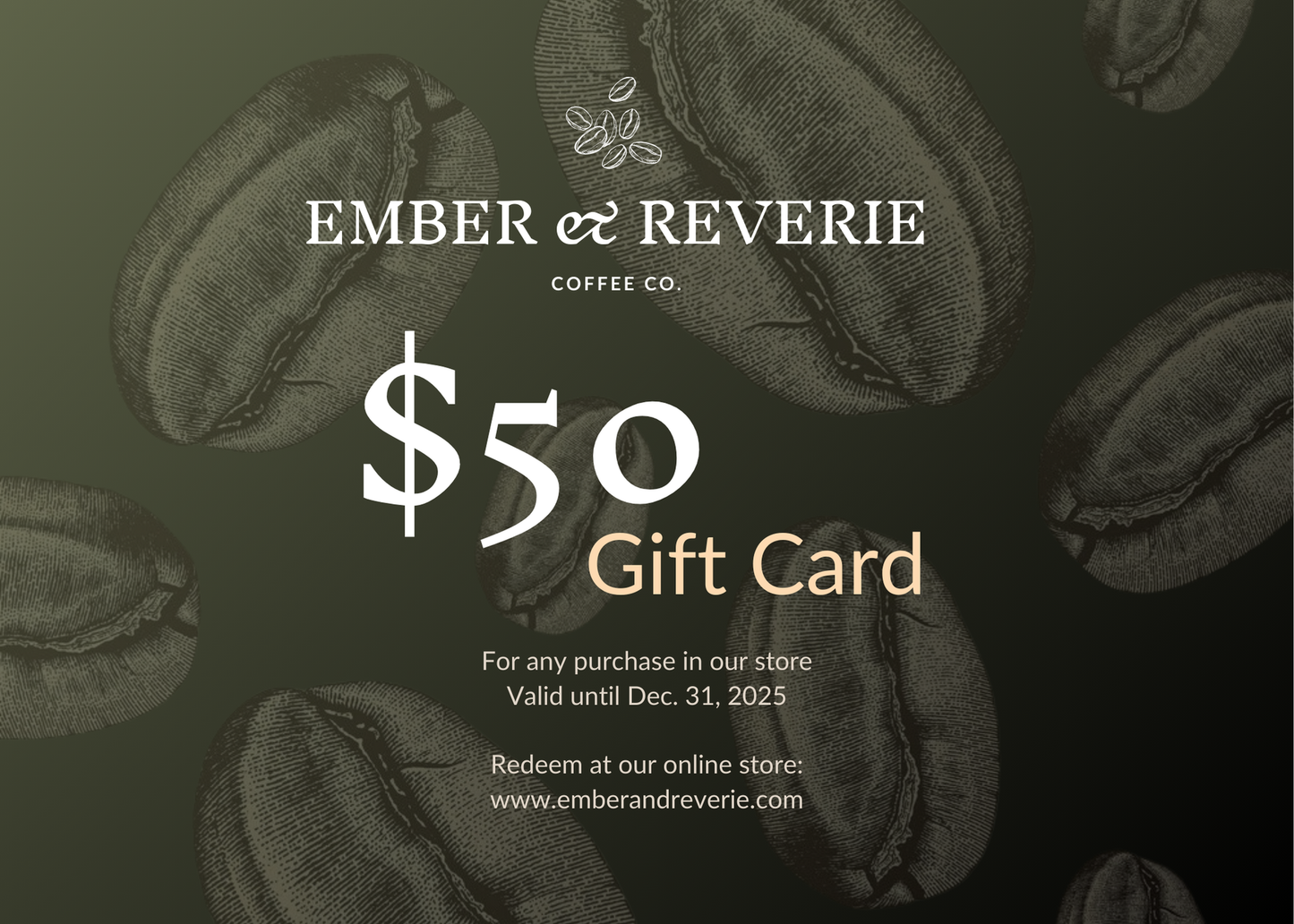 $50 Gift Card | Ember & Reverie Coffee Co.