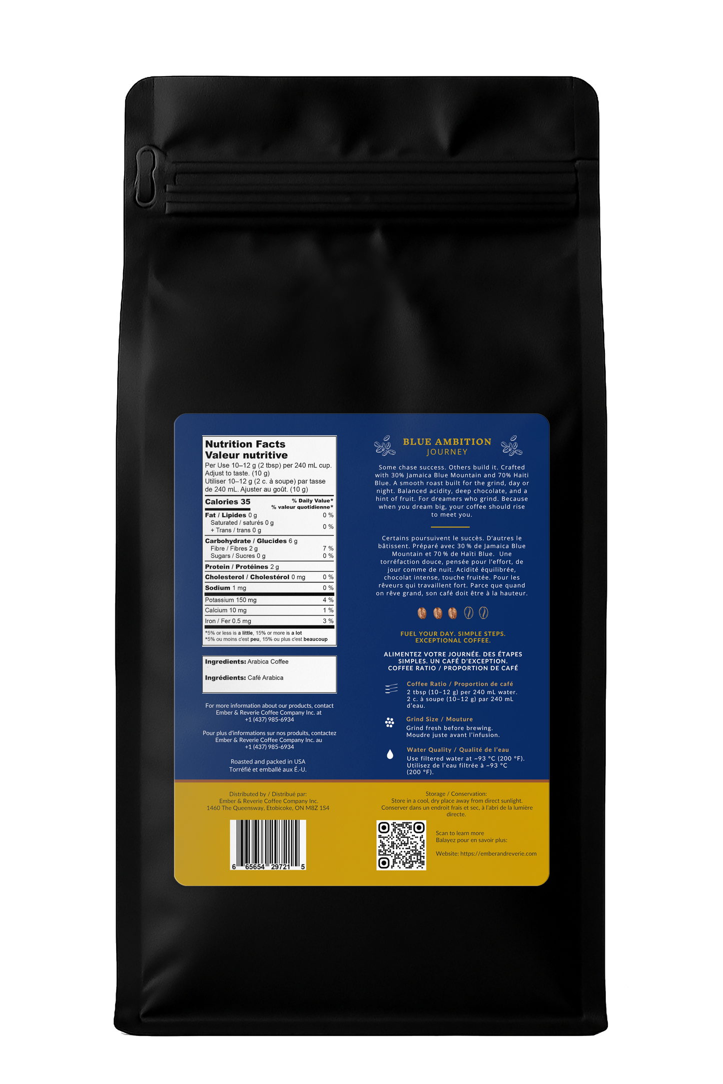 Blue Ambition - Premium Medium Roast - 16 oz