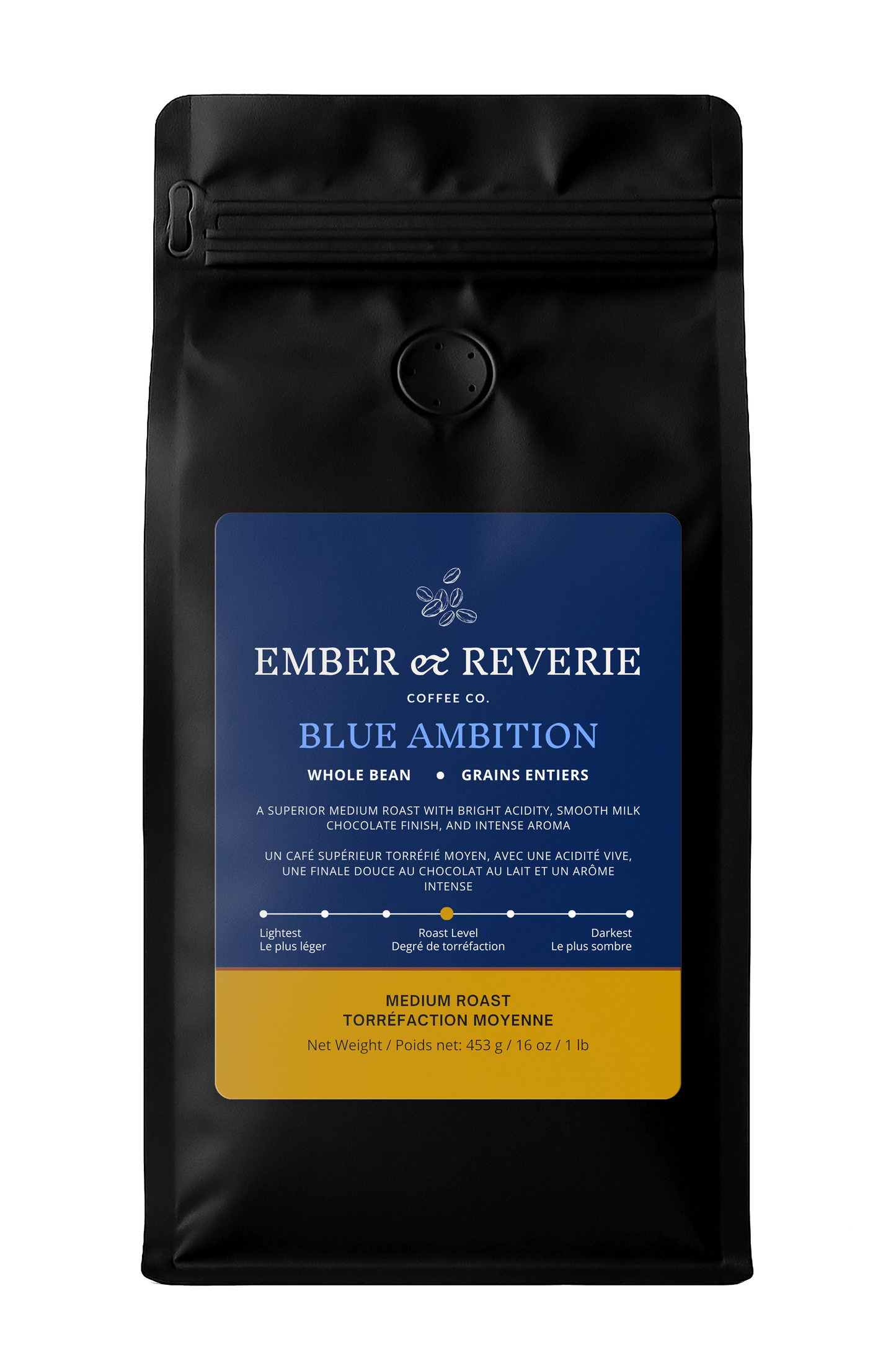 Blue Ambition - Premium Medium Roast - 16 oz