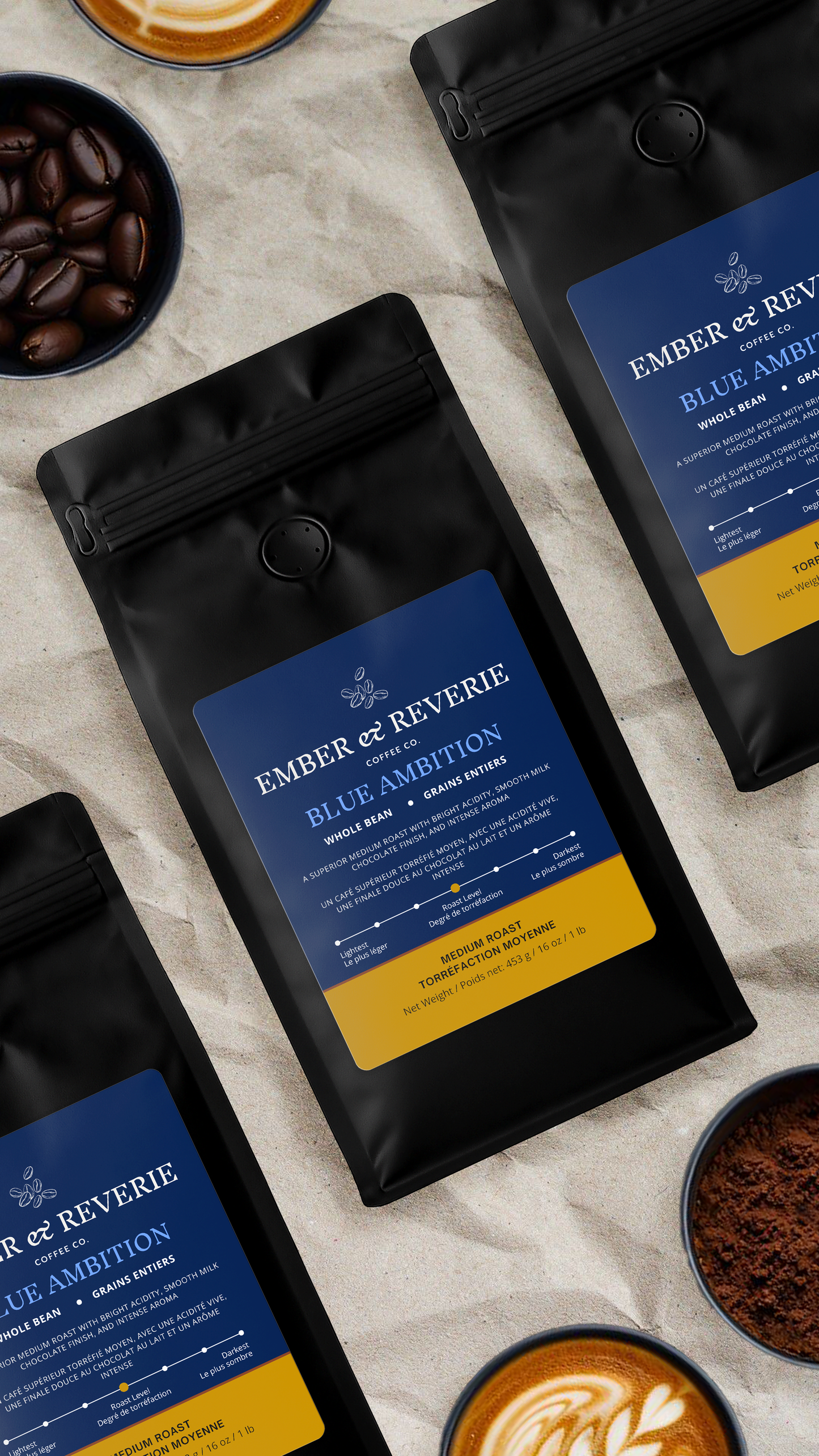 Blue Ambition - Premium Medium Roast - 16 oz