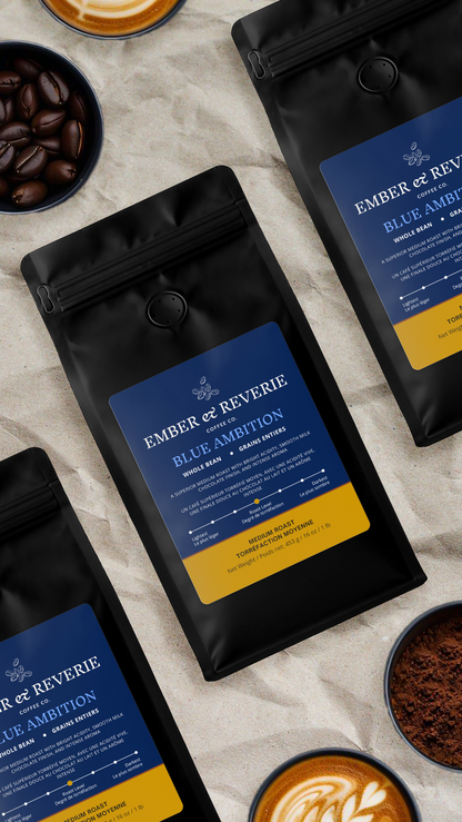 Blue Ambition - Premium Medium Roast - 16 oz