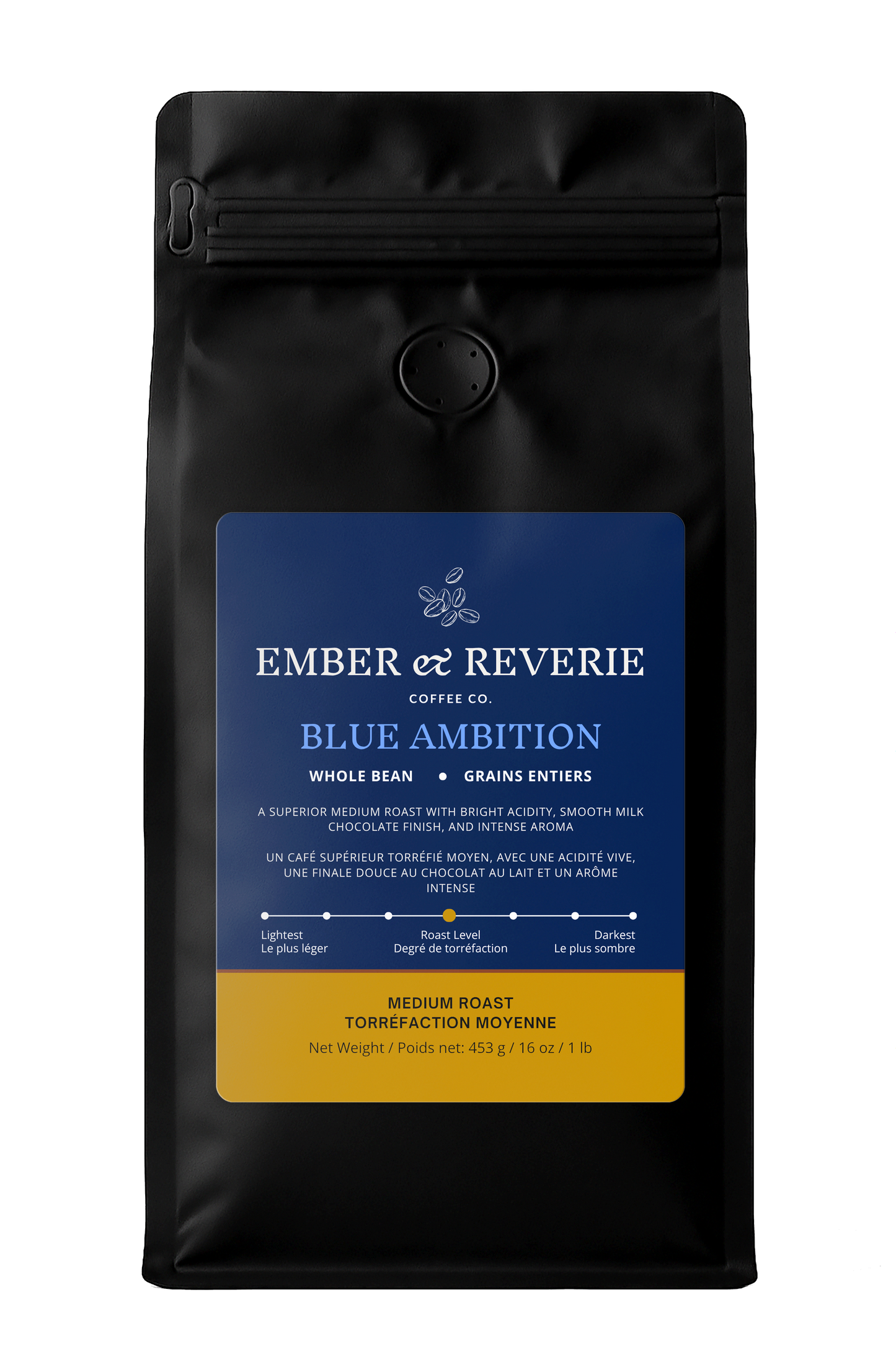 Blue Ambition - Premium Medium Roast - 16 oz
